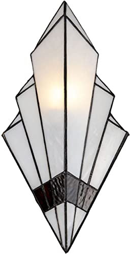 Clayre & Eef Wandlampe Tiffany weiß 23x13x43 cm E27/max 1x40W 5LL-6083