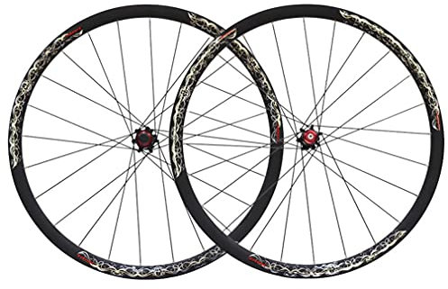 Generic 26Mountainbike Carbon Laufradsatz MTB Scheibenbremse Schnellspanner Räder Fahrradfelge 24H QR Straight Pull Nabe für 7/8/9/10 Speed Kassette