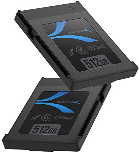 SABRENT 2 Pack CFexpress Speicherkarte Typ B 512gb (1700 MB/s Lesen, 1500MB/s Schreiben, cf Express Memory Card 8k raw für DSLR kameras (CF-XTBT-512x2)