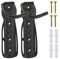 Relaxdays Bike Rack, Wall-Mounted, Set of 2, Folding Bicycle Hooks, up to 25 kg, Vertical Holder, Metal Hanger, Black, Steel, 25.5 x 11 x 14 cm