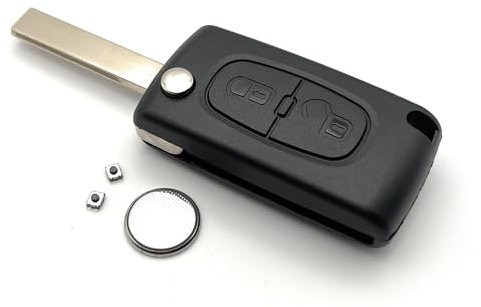 Automobile Locksmith Repair Kit for Peugeot Citroen Fiat 2 Button Flip Key Fob Case Battery Switches replacement Repair