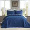 ENASAL Blau Tagesdecke aus Baumwolle 240x260cm,Bettüberwurf Steppdecken250x270cm für Doppelbett, Paisleymuster Bettdecken Sofadecken für alle Jahreszeiten, Marineblau
