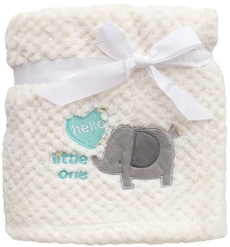 FENSILO Babydecke Bettdecke Kinderwagen Geschenk Decke Baby-Überwurfdecke Kinderdecke Kuscheldecke Tagesdecke Plüsch warme 94x72 Neugeborene Wit Olifant
