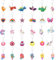 alwaiiz 30 Pièces Porte Clef Enfant, Silicone Porte Clef Animaux, Mini lot de Porte Clé pour Enfants Anniversaire, Licorne,Dinosaure, Sirène