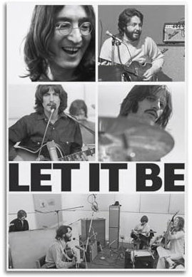 DATOZA The Beatles Album Art Black And White Poster Dekorative Malerei Leinwand Wandkunst Wohnzimmer Poster Schlafzimmer Malerei,Wandkunst Bilddruck Moderne Familienzimmer Dekor 12x18inch(30x45cm)
