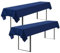 Showgeous 2 Stück Biertisch Tischdecke universal für 50cm u.70cm Biertische Hussen für Biertisch Biertischhussen Biertisch-Husse Bierzeltgarnitur Rechteckige Tischdecken Waschbar 100x250cm(Navy Blau)