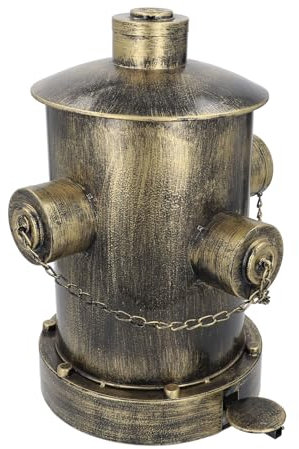 Fdit Antiker Bronze-Feuerhydranten-Mülleimer, Europäischer Eisenkunststil, Einzigartiges Design, Heimdekor-Ornament, Komplizierte Details für den Einsatz Im Haushaltsrestaurant