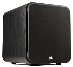 Polk Audio Signature Elite ES8 Black 8 Long Range Subwoofer with Mineral Filled Polymer Cone, 100W Class D Amplifier, Front Shot Subwoofer, Control