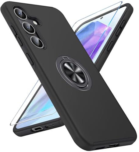 Vaki Mobile Phone Case for Samsung Galaxy A54 5G Case with Screen Protector, Protective Galaxy A54 Case with 360° Magnetic Ring Stand, Scratch-Resistant, Drop Resistance, Shockproof for Samsung A54 5G