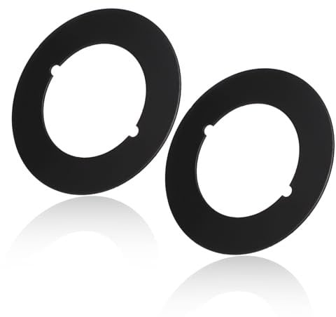 2 Pack Scar Plates, Premium Iron Lock Scar Plate for Door Knob Door Handle Reinforcement Fixing Cover Filler Repair Backplate Durable and Reliable Scar Plate for Door Knob Parts(Black)