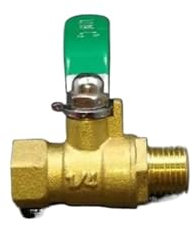 LIUCH 1/4 Zoll Innengewinde auf Außengewinde, Messing-Kugelhahn, DN8, Temperatur: 0–60 °C, Druck: 8 bar, Anschlussgröße: 8 mm