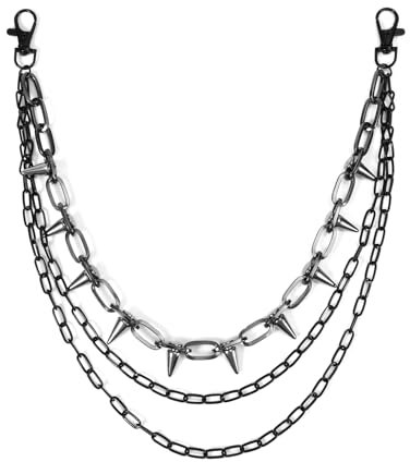 Tinoaly Pants Chain, Punk Wallet Chain Fashionable Trouser Chains Cool Biker Chain Jean Heavy Chains Belt Chain Biker Jean Pocket Chain Hip Hop Punk Accessories for Men Women