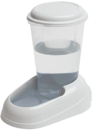 Ferplast Distributeur d'eau pour Chat et Chien Nadir, Abreuvoir 3 litres pour Petits et Moyens Chiens, Fond antidérapant, 29,2 x 20,2 x h 28,8 cm Blanc