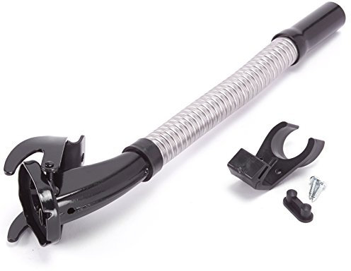 Oxid7® Bec verseur flexible pour bidon d'essence en métal de 5,10 ou 20 litres | Noir, bec verseur de 25mm spécialement adapté au diesel | Inclus un support pour le bidon, un joint et un filtre