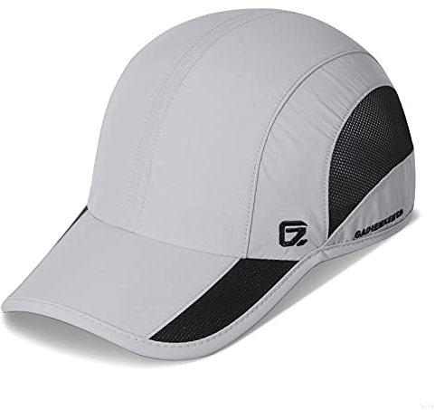 GADIEMKENSD Mens Quick Dry Sports Hat Lightweight Breathable Baseball Caps UPF50+ Soft Outdoor Run Cap Classic up Light Gray