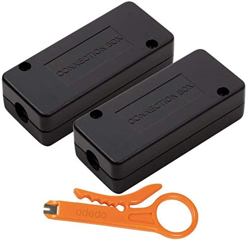 odedo LSA Connection Module Set with Repair Tool for Cat 6, 6A, Cat 7, LSA Connector for Repair, Network Cable Extender and Connection Cable, Metallic