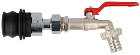 tecuro PUSH-IN Universal 1 Zoll Behälterverschraubung mit Zapfhahn für Tanks