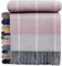 STTS International Kaschmir Decke Wolldecke Wohndecke 100% Wolle - Kaschmir - Mix 140 x 200 cm sehr weiches Plaid Kuscheldecke Faro (Rosa-grau (Karo))