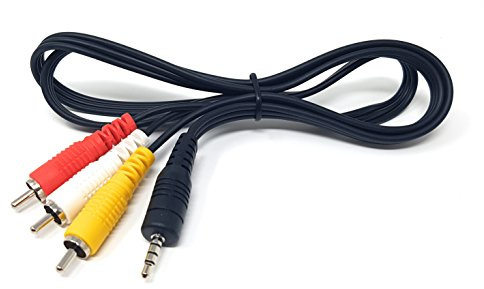 MainCore 1m long 3.5mm 4 Pole Jack Plug to Triple 3 x RCA Phono Lead Composite & Audio Video AV Cable Lead Converter (1m)