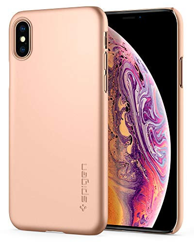 Spigen [Thin Fit] iPhone Xs Max Case 6.5 inch with Premium Matte Finish Coating for iPhone Xs Max (2018) 6.5 inch - Gold