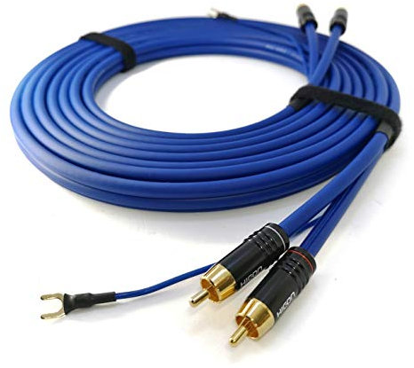 Phonokabel 10m+ geschirmt Sommer Cable 2 x 0,35mm² Audiokabel 1 x 0,35mm² extra Lange Masseleitung vergoldete Stecker | SC81-K3-1000