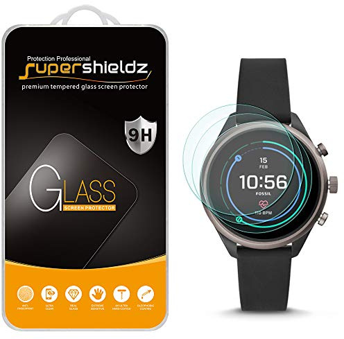 Supershieldz Lot de 3 Films protecteurs d'écran en Verre trempé pour Montre connectée Fossil Sport 43 mm Gen4 Anti-Rayures, sans Bulles, Remplacement à Vie