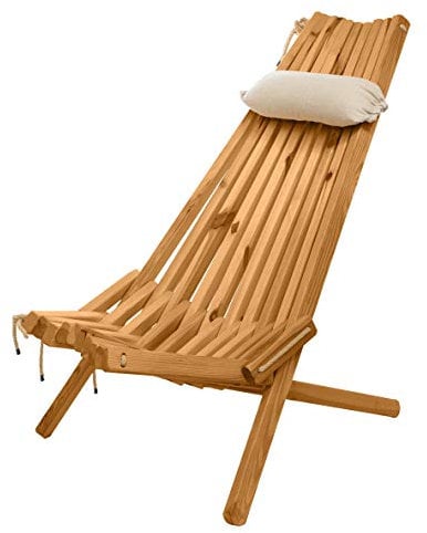 BOGATECO Tumbona Plegable de Jardín de Madera | Marrón | Altura Total de 100 cm Jardín, Sauna o Piscina | Instrucciones de Montaje incluidos | El Diseño Minimalista | Impregnado