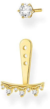 Thomas Sabo Einzel Ohrstecker weiße Steine gold vergoldetes Silber H2153-414-14