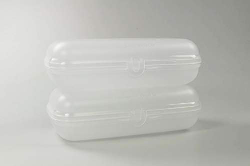 Tupperware to Go Maxi-Twin transparent (2) Brotdose Dose Lunchbox Maxitwin