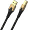 Oehlbach Primus USB-Kabel Typ B 2.0 - State of The Art - High Speed 480 Mb/s hochflexibel Metallstecker HPOCC 3-Fach Schirmung - Drucker, Scanner, Audio Verstärker - schwarz/Gold - 2 m