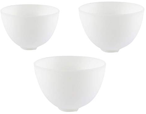 Healifty Face Prep Bowl 3Pcs Silicone Bowl Facial Mixing Bowl Colored Pinch Bowls Reusable Snack Bowls Prep Measuring Bowl for Nuts Sauce Appetizer Condiment S+ M+ L Bowl