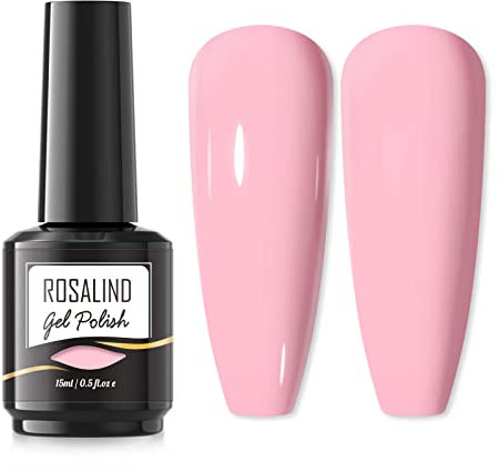 ROSALIND Rosa Farbe UV Nagellack, Shellac Gellack UV 15ml Gel Nagellack, UV-Gel Nagellack Gellack Nail Art Gelnagelset, Pink Color Gel Nail Polish 1pcs