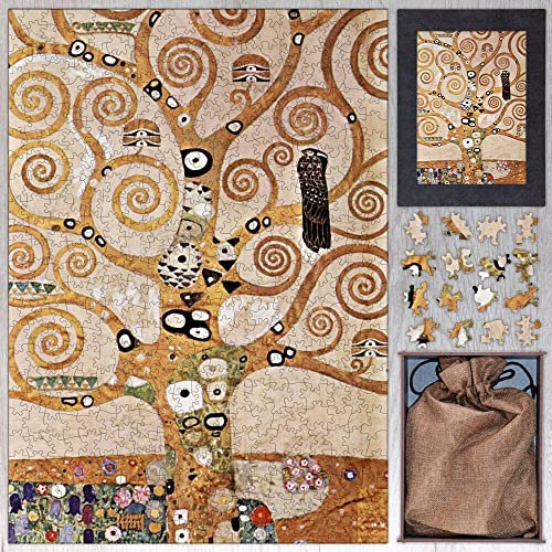 Gustav Klimt Puzzle en bois Arbre de vie pour adultes 750 pièces