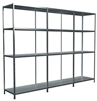 Steck-Grund-/ u 2 Anbauregale, 12 Böden, 1800x3600x500, verz.