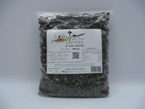 Capperi di Pantelleria in sale marino - Sacchetto da 500 gr (Calibro piccolo)
