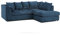 New Luxor Jumbo Cord 3-4 Seater Marine Blue L Shaped Corner Sofa (Blue, Right Hand Facing Corner)