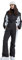 HOTIAN Damen Skianzug Damen Einteiler Skioverall Winter Warme Schnee Skifahren Winddicht Wasserdicht Outdoor Schneeoverall Jumpsuit Mit Kapuze Verdicken Schneeanzug Ski Suit Black L