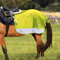 Harrison Howard Viertel Pferd Fleece und Mesh Übungsblatt - Atmungsaktiver Komfort Turnout Pferd Decke - Hi-Viz Wettkampf Teppich (L, Fluorescent Green)
