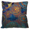 IBILIU Grunge Damast Kreise Überwurf Kissenbezüge 45,7 x 45,7 cm, Vintage Gold Navy Mandala Floral Baumwolle Leinen Kissenbezüge Dekorative Kissenbezüge für Couch Sofa Schlafzimmer