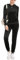 Hotouch Jogginganzug Damen Set Trainingsanzug Zweiteiler Frauen Sport Anzug Polyester Freizeitanzug Kapuzenpullover&Sporthose mit Taschen Schwarz S