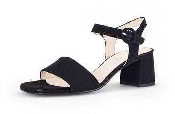 Gabor Damen Riemchensandalen, Frauen Sandalen,Moderate Mehrweite (G),Sandaletten,Sommersandalen,Sommerschuhe,schwarz,38 EU / 5 UK