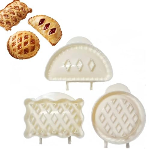 Gsycle Hand Pie Molds for Baking, 3Pcs Dough Presser Pocket Pie Molds Empanda Press Dumpling Maker Dough Press Pie Maker Halloween Apple Pumpkin Pie Mold for Dumpling Ravioli Pie