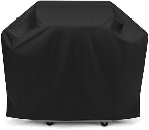 Unicook 60 Inch Grill Cover for Outdoor Gasgrill, Unique UV Resistant Waterproof Vinyl with Polyester Lining, Durable BBQ Grill Cover for Weber and More Grills, Basic Version, 152 x 58 x 107 cm