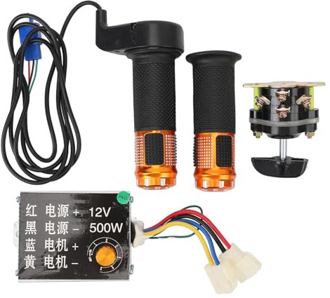 VBESTLIFE 12V 500W Elektrofahrrad-Controller mit Drehgas-Rückwärtsgangschalter für Elektrofahrräder, Dreiräder, Motorräder