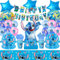Geburtstags Deko Stit, 92 Stück Geburtstag Party Set, Geburtstagsdeko Luftballon, Partygeschirr Geburtstag, Cartoon Folienballons, Banner, Kindergeburtstag Deko(10 Gäste)