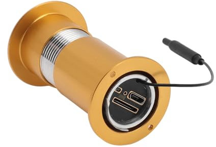 Spioncino per Porta, Telecamera WiFi per Spioncino per Porta con Rilevamento del Movimento e Conversazione Bidirezionale Visione Notturna, Telecamera per Foro per (D'oro)