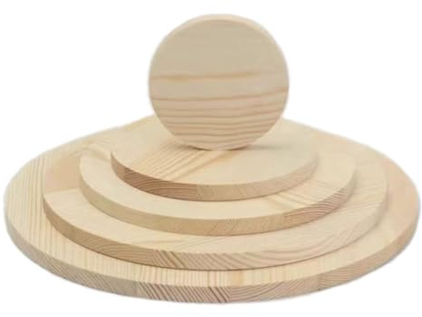 HSTWODE Holzscheibe rund, Holz Log Scheiben, Naturholz Baumscheiben, Durchmesser 10 bis 30 cm, geeignet für Bastelarbeiten, Malerei. (2 Stück 25cm)