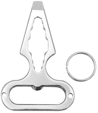YEHUIMEI 1 Pièces Porte-Clés Multifonctionnel, Outil Clé Multifonction Porte Clés Multi Outils En Acier Inoxydable Porte Clés Multifonction Extérieur Ouvre Bouteille Mousqueton, Cadeaux Pour Hommes