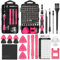 Screwdriver Phillips,Torx,Pentalobe,Triangle Triwing,Flat Head,Star,Eyeglasses Repair Kit Pink Tool Box with Spudger for iPhone/Xbox Switch Controller, Ring Doorbell,Mac,PS4