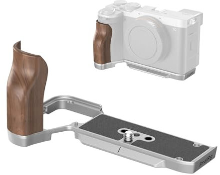 SMALLRIG A7C II / A7CR Handgrip L-Shape Grip for Sony Alpha 7C II/Alpha 7CR, Quick Release Plate for Arca, Lightweight Wooden Side Handle, for Quickly Switch on Tripods/Handheld Shooting - 4796
